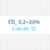 Regulation of CO2 0,2-20%  (-20 up to 55°C) without decontamination